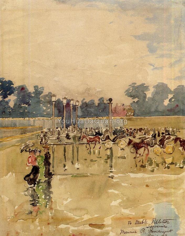 Paris Boulevard in the Rain - 莫里斯·巴西·加斯特